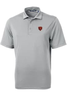 Cutter and Buck Chicago Bears Mens Grey Virtue Eco Pique Short Sleeve Polo