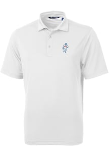 Cutter and Buck Houston Texans Mens White Historic Virtue Eco Pique Short Sleeve Polo