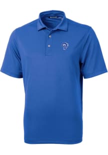 Cutter and Buck Los Angeles Rams Mens Blue Virtue Eco Pique Short Sleeve Polo
