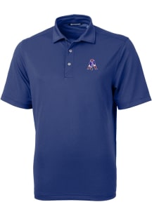 Cutter and Buck New England Patriots Mens Blue Virtue Eco Pique Short Sleeve Polo