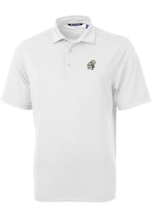 Cutter and Buck New Orleans Saints Mens White Historic Virtue Eco Pique Short Sleeve Polo