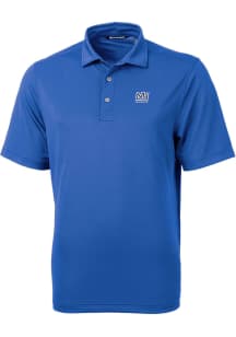 Cutter and Buck New York Giants Mens Blue Virtue Eco Pique Short Sleeve Polo