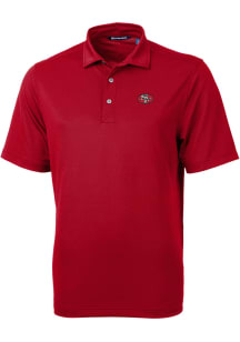 Cutter and Buck San Francisco 49ers Mens Red Historic Virtue Eco Pique Short Sleeve Polo