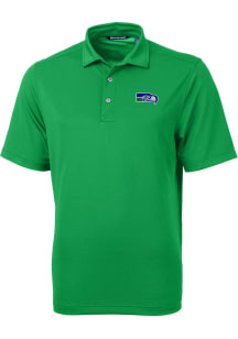 Cutter and Buck Seattle Seahawks Mens Green Historic Virtue Eco Pique Short Sleeve Polo