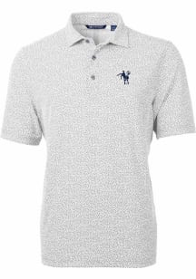 Cutter and Buck Indianapolis Colts Mens Grey Virtue Eco Pique Short Sleeve Polo