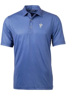 Cutter and Buck Houston Texans Mens Navy Blue Historic Pike Banner Short Sleeve Polo