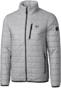 Cutter and Buck Green Bay Packers Mens Grey Rainier PrimaLoft Filled Jacket
