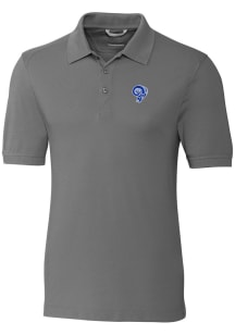 Cutter and Buck Los Angeles Rams Mens Grey Advantage Short Sleeve Polo