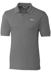 Cutter and Buck New York Jets Mens Grey Advantage Short Sleeve Polo