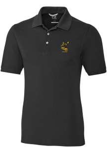 Cutter and Buck Pittsburgh Steelers Mens Black Advantage Short Sleeve Polo