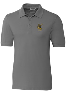 Cutter and Buck Pittsburgh Steelers Mens Grey Historic Advantage Short Sleeve Polo