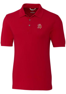 Cutter and Buck Tampa Bay Buccaneers Mens Red Historic Advantage Short Sleeve Polo