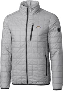 Cutter and Buck Los Angeles Chargers Mens Grey Rainier PrimaLoft Filled Jacket
