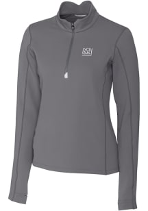 Cutter and Buck New York Giants Womens Grey Traverse 1/4 Zip Pullover