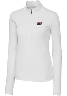 Cutter and Buck New York Giants Womens White Traverse 1/4 Zip Pullover