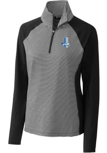 Cutter and Buck Detroit Lions Womens Black Forge 1/4 Zip Pullover