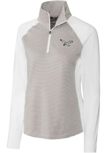 Cutter and Buck Philadelphia Eagles Womens White Forge 1/4 Zip Pullover