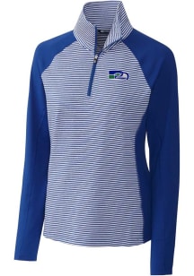 Cutter and Buck Seattle Seahawks Womens Blue Forge 1/4 Zip Pullover
