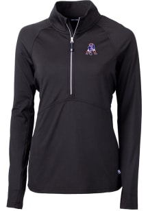 Cutter and Buck New England Patriots Womens Black Adapt Eco 1/4 Zip Pullover