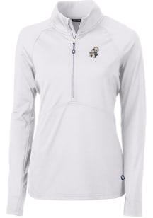Cutter and Buck New Orleans Saints Womens White Historic Adapt Eco 1/4 Zip Pullover