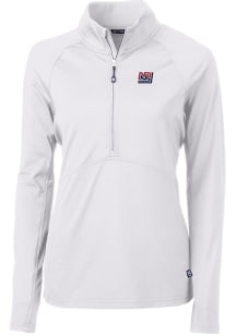 Cutter and Buck New York Giants Womens White Historic Adapt Eco 1/4 Zip Pullover