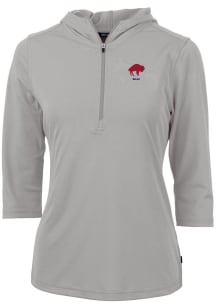 Cutter and Buck Buffalo Bills Womens Grey Virtue Eco Pique Hooded Sweatshirt