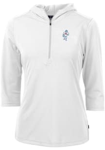 Cutter and Buck Houston Texans Womens White Virtue Eco Pique Hooded Sweatshirt