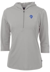 Cutter and Buck Los Angeles Rams Womens Grey Historic Virtue Eco Pique Hooded Sweatshirt