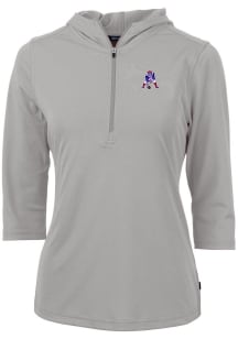Cutter and Buck New England Patriots Womens Grey Virtue Eco Pique Hooded Sweatshirt