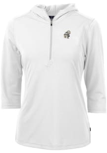Cutter and Buck New Orleans Saints Womens White Historic Virtue Eco Pique Hooded Sweatshirt