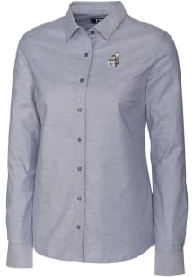 Cutter and Buck New Orleans Saints Womens Stretch Oxford Long Sleeve Charcoal Dress Shirt