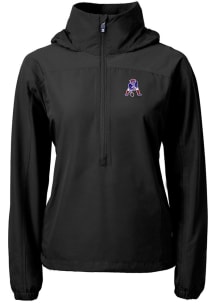 Cutter and Buck New England Patriots Womens Black Charter Eco Long Sleeve Pullover