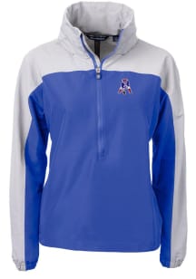 Cutter and Buck New England Patriots Womens Blue Charter Eco Long Sleeve Pullover
