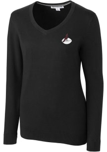 Cutter and Buck Arizona Cardinals Womens Black Lakemont Long Sleeve Sweater