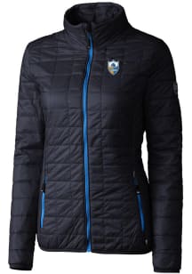 Cutter and Buck Los Angeles Chargers Womens Navy Blue Rainier PrimaLoft Filled Jacket