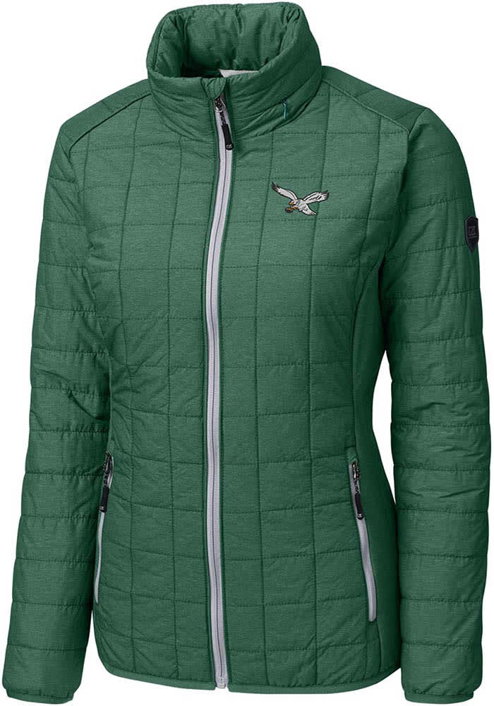 Philadelphia Eagles Cutter and Buck Womens Green Rainier PrimaLoft