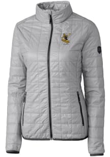 Cutter and Buck Pittsburgh Steelers Womens Grey Historic Rainier PrimaLoft Filled Jacket