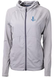 Cutter and Buck Detroit Lions Womens Grey Historic Adapt Eco Light Weight Jacket