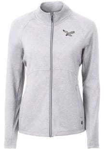 Cutter and Buck Philadelphia Eagles Womens Grey Adapt Eco Light Weight Jacket