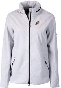 Cutter and Buck Cleveland Browns Womens Grey Vapor Rain Light Weight Jacket