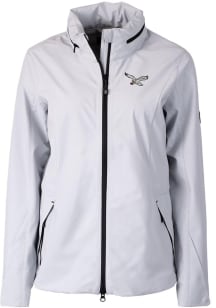 Cutter and Buck Philadelphia Eagles Womens Grey Historic Vapor Rain Light Weight Jacket