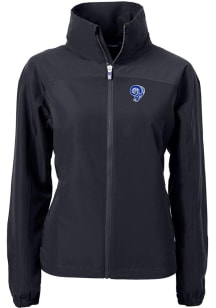 Cutter and Buck Los Angeles Rams Womens Black Historic Charter Eco Light Weight Jacket