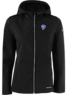 Cutter and Buck Los Angeles Rams Womens Black Historic Evoke Light Weight Jacket
