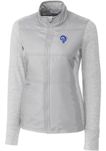Cutter and Buck Los Angeles Rams Womens Grey Stealth Medium Weight Jacket