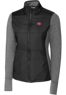 Cutter and Buck San Francisco 49ers Womens Black Historic Stealth Medium Weight Jacket