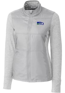 Cutter and Buck Seattle Seahawks Womens Grey Historic Stealth Medium Weight Jacket