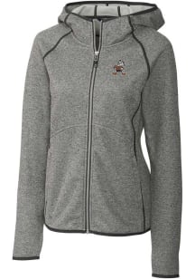 Cutter and Buck Cleveland Browns Womens Grey Mainsail Medium Weight Jacket