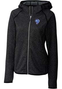 Cutter and Buck Los Angeles Rams Womens Charcoal Mainsail Medium Weight Jacket