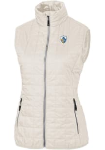 Cutter and Buck Los Angeles Chargers Womens White Historic Rainier PrimaLoft Vest