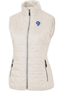 Cutter and Buck Los Angeles Rams Womens White Historic Rainier PrimaLoft Vest